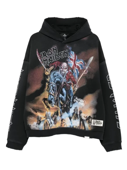 Мужское худи Represent Iron Maiden с принтом, черное