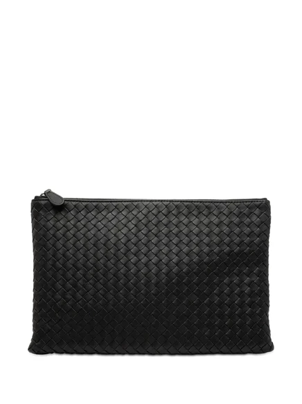 Клатч Bottega Veneta Pre-Owned Nappa Intrecciato, черный