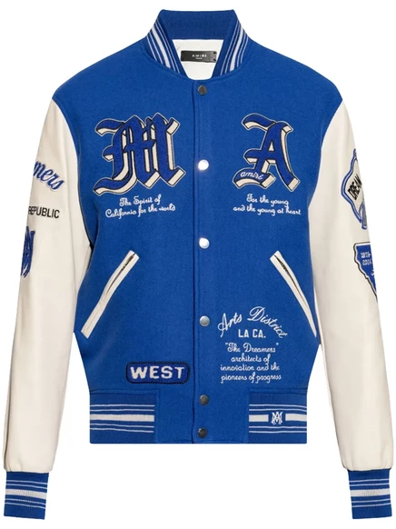 Мужская бомбер-куртка Amiri Dream Team, синяя