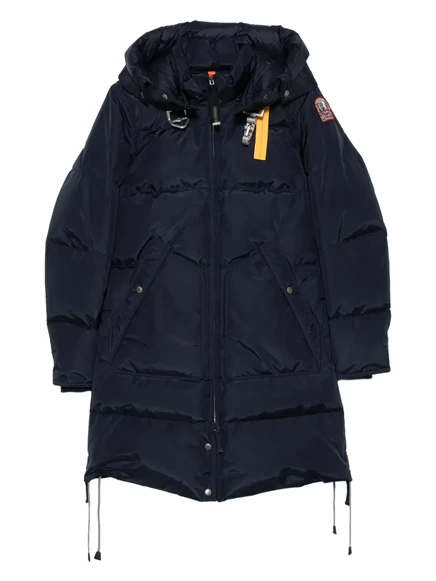 Стеганое пальто с капюшоном Parajumpers Long Bear blue