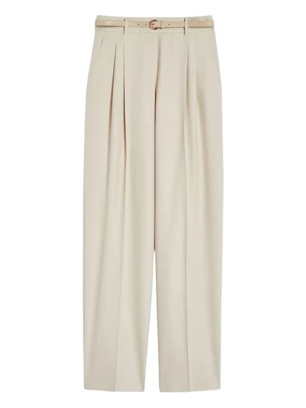 Женские брюки Max Mara со складками, бежевые