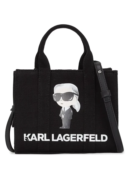 Холщовая сумка Karl Lagerfeld Ikon Aquarelle black