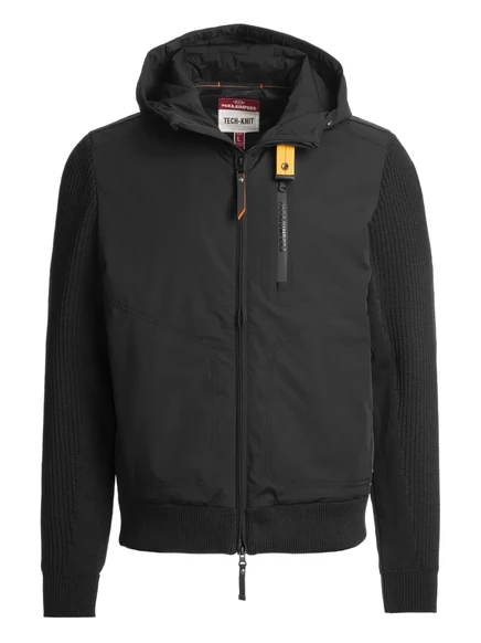Мужская куртка Parajumpers в рубчик с капюшоном, черная