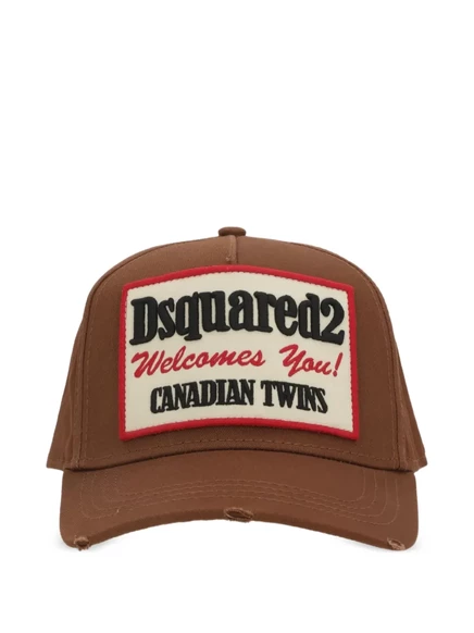 Мужская кепка DSQUARED2 с логотипом, коричневая