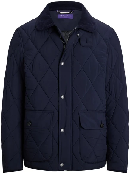 Мужской пуховик Ralph Lauren Purple Label на кнопках, темно‑синий