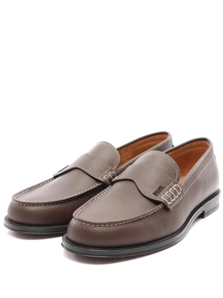 Мужские лоферы Christian Dior Pre-Owned Granville кожаные, коричневые