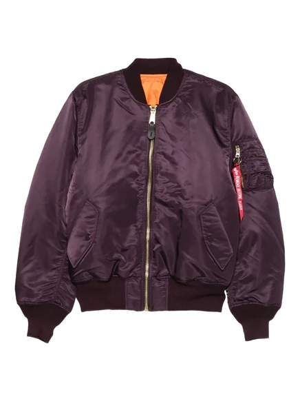 Бомбер Alpha Industries на молнии, фиолетовый