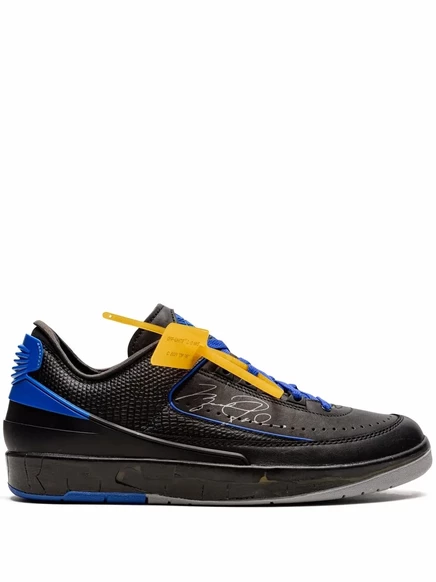 Унисекс кроссовки Jordan x Off-White AJ2, черно-голубые