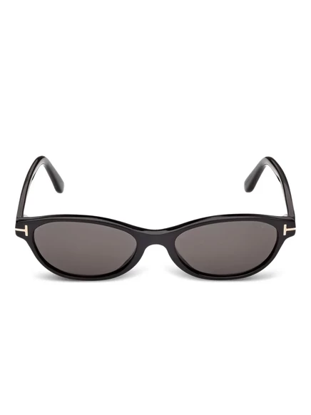 Унисекс солнцезащитные очки Tom Ford Eyewear овальные, черные
