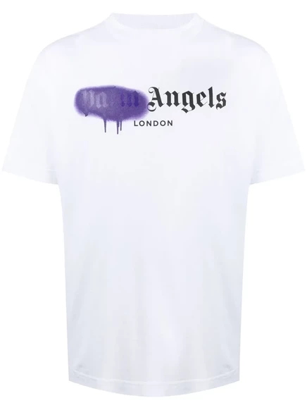 Мужская футболка Palm Angels с принтом, белая
