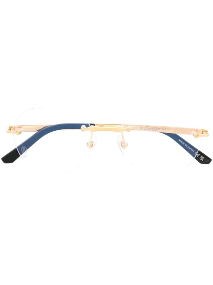 Очки Cartier Eyewear геометрическая оправа, золотистые
