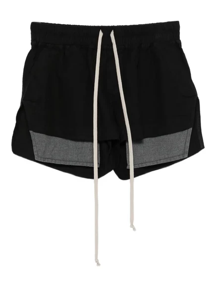 Шорты с завязками и вставками от Rick Owens DRKSHDW black