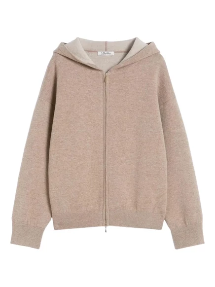 Женский кардиган S. Max Mara с капюшоном, бежевый