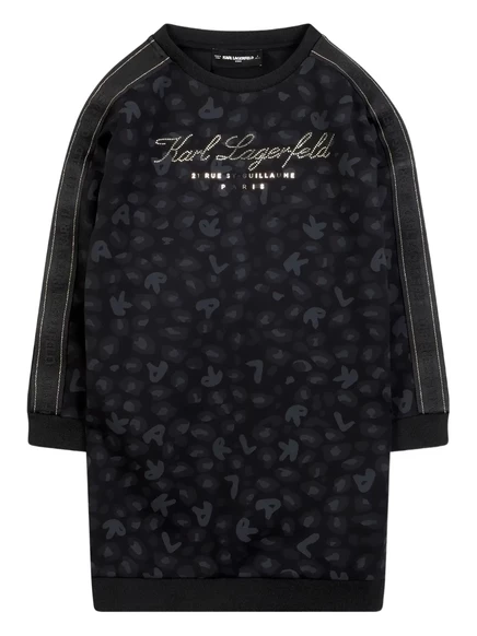 Платье-свитшот для девочек Karl Lagerfeld Kids, черное