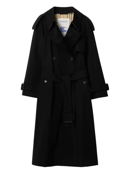 Женский тренч Burberry Fitzrovia, двубортный, черный