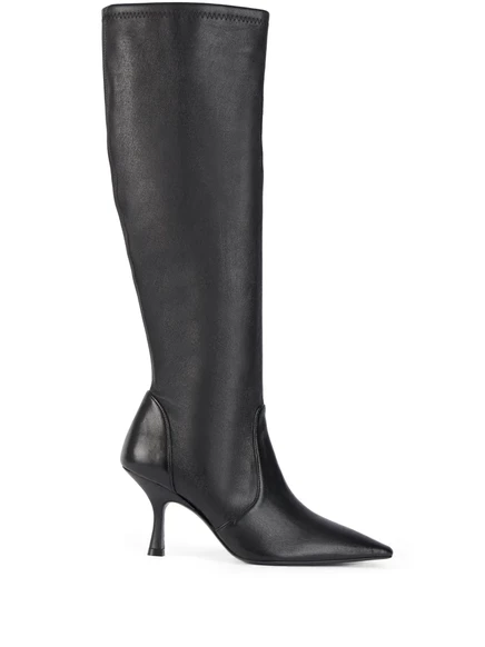 Женские сапоги Stuart Weitzman из кожи с острым носом, черные