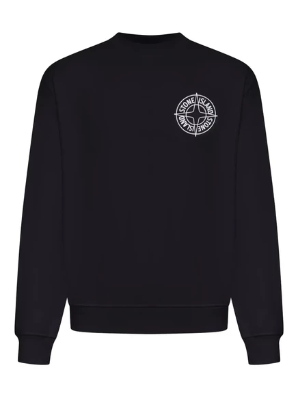 Мужская толстовка Stone Island с принтом компаса, черная