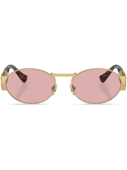 Солнцезащитные очки Versace Eyewear Medusa круглые, золотистые
