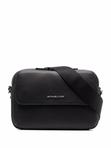 Мужская кожаная сумка через плечо Michael Kors, черная