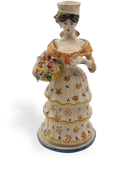 Подсвечник Les Ottomans Lemon Woman фарфоровый, белый, 26 см