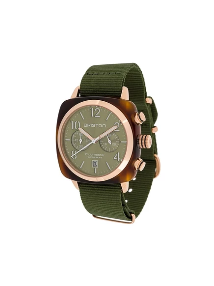 Часы Briston Clubmaster Classic Chrono 40 мм, зеленые