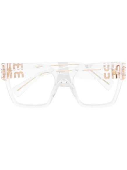 Женские очки Miu Miu Eyewear с прозрачными линзами, белые