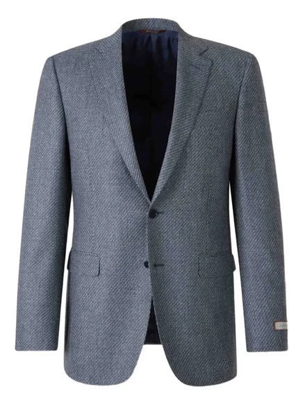 Мужской пиджак Canali однобортный текстурный, синий