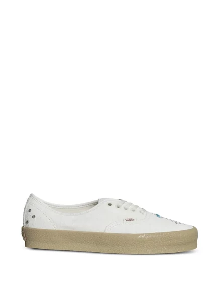 Кроссовки Vans Premium платформенные с декором, белые