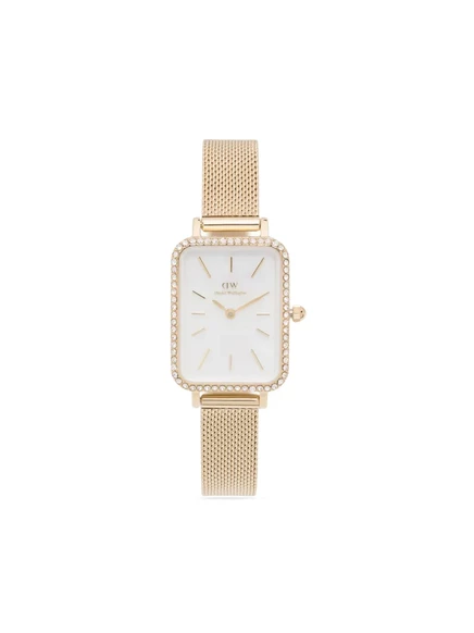 Женские часы Daniel Wellington Quadro 26 мм, золотистые с белым циферблатом