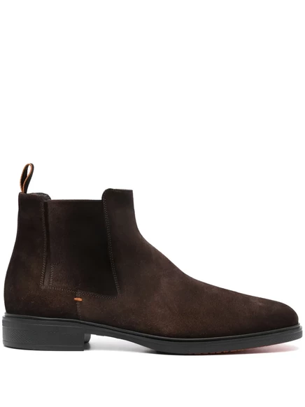 Замшевые ботинки Челси от Santoni brown