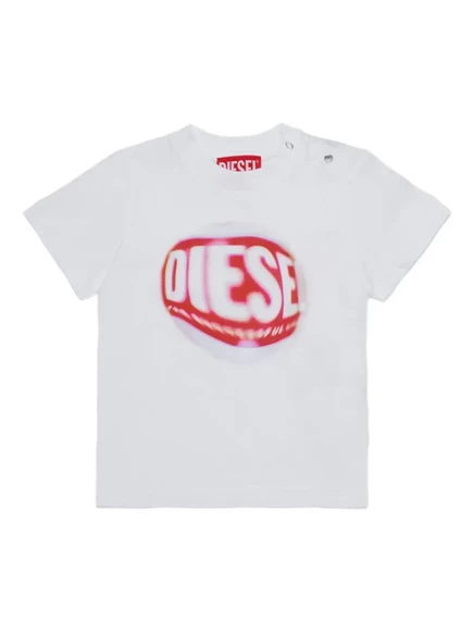 Детская футболка Diesel Kids Tajikb с логотипом, белая