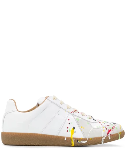 Кроссовки Maison Margiela, имитирующие забрызганные краской кроссовки Maison Margiela white