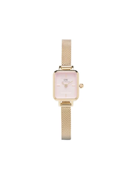 Женские часы daniel wellington quadro mini 19 мм, розовые