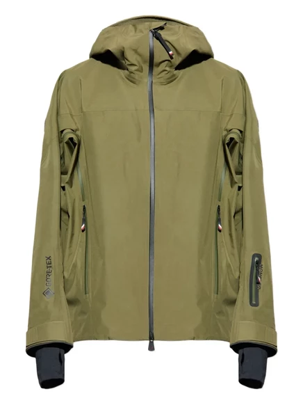 Лыжная куртка Moncler Grenoble Hinterburgs на молнии с капюшоном green
