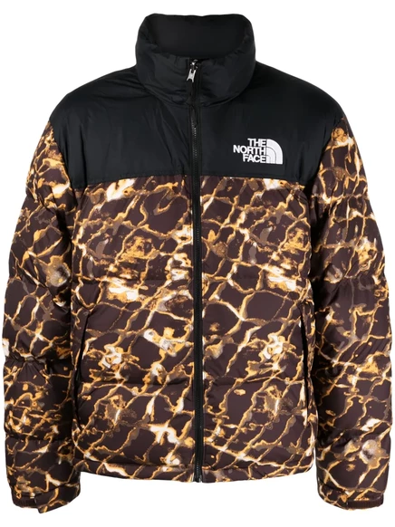 Мужская пуховая куртка The North Face с принтом, черная