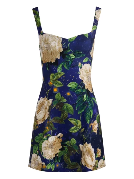 Женское мини-платье Alice & Olivia Eve без рукавов, синее