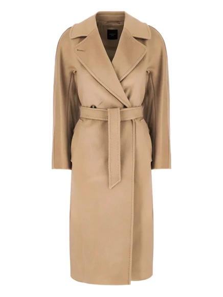 Женское шерстяное пальто Weekend Max Mara, бежевое