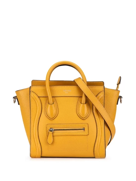 Нанокожаная сумка для багажа Celine 2013 года выпуска, бывшая в употреблении yellow