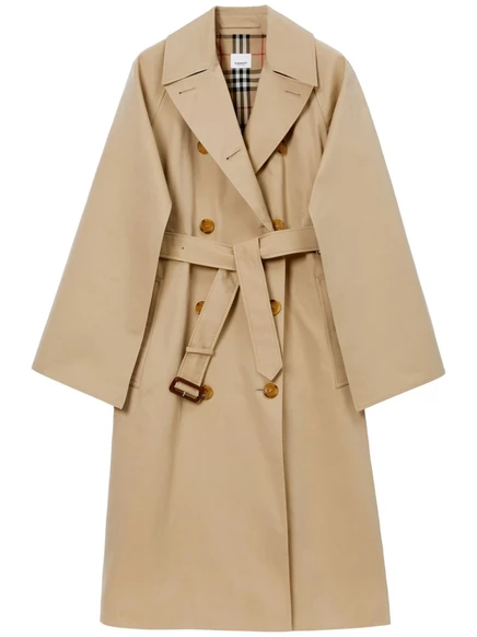 Женский тренч Burberry Vintage Check хлопковый, бежевый