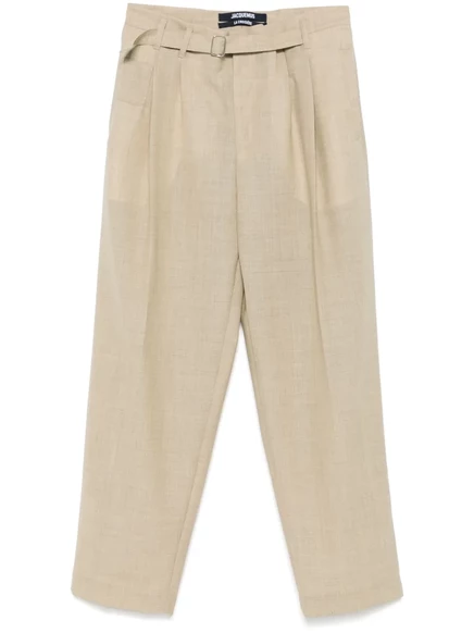 Мужские брюки Jacquemus Le Pantalon из канваса, бежевые