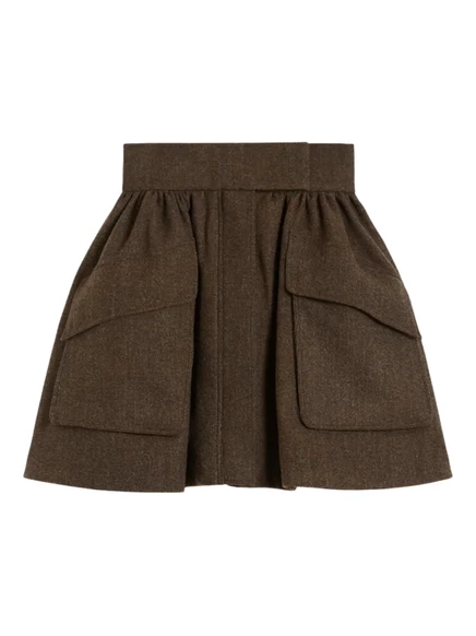 Юбка с клапаном и карманом Max Mara Bernini 1234 brown