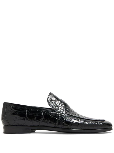 Мужские лоферы Magnanni с тиснением, черные