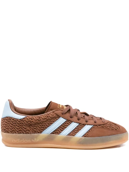 Мужские кроссовки Adidas Gazelle кожаные, коричневые