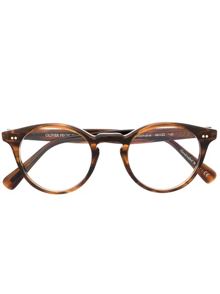Унисекс очки Oliver Peoples округлая оправа, коричневые