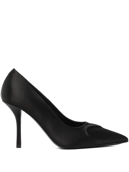 Женские туфли-лодочки Alaïa Le coeur 90 мм с 3D деталями, черные