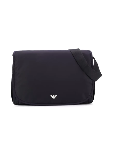 Сумка для пеленания Emporio Armani Kids с логотипом, темно-синяя