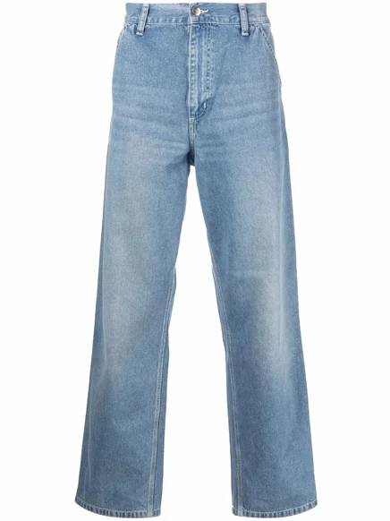 Мужские джинсы Carhartt WIP Simple прямого кроя, голубые