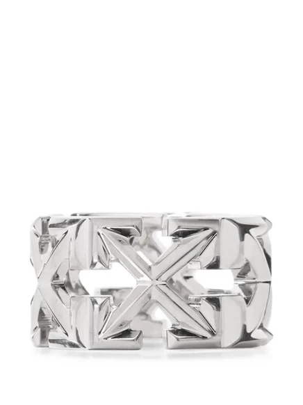 Мужское кольцо Off-White Arrow, серебристое