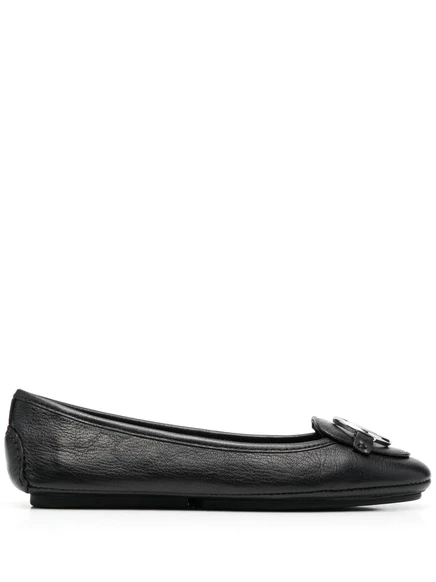 Michael Michael Kors с логотипом Lillie-очаровательные кожаные туфли-балерины black