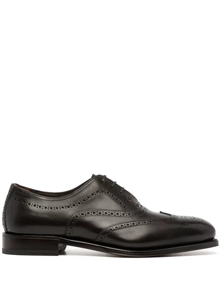 Мужские оксфорды Ferragamo Poveda телячья кожа, коричневые